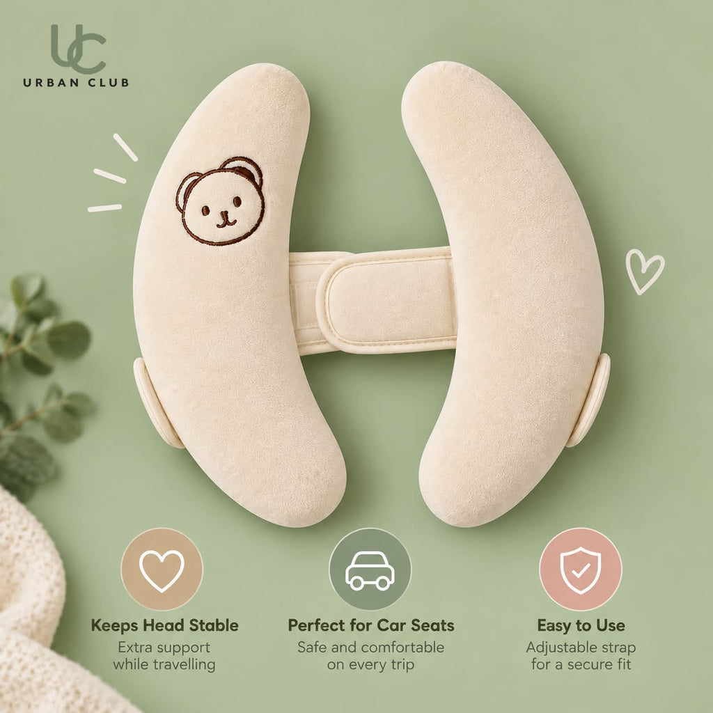 Little Rides Crescent Neck Support Pillow - Beige