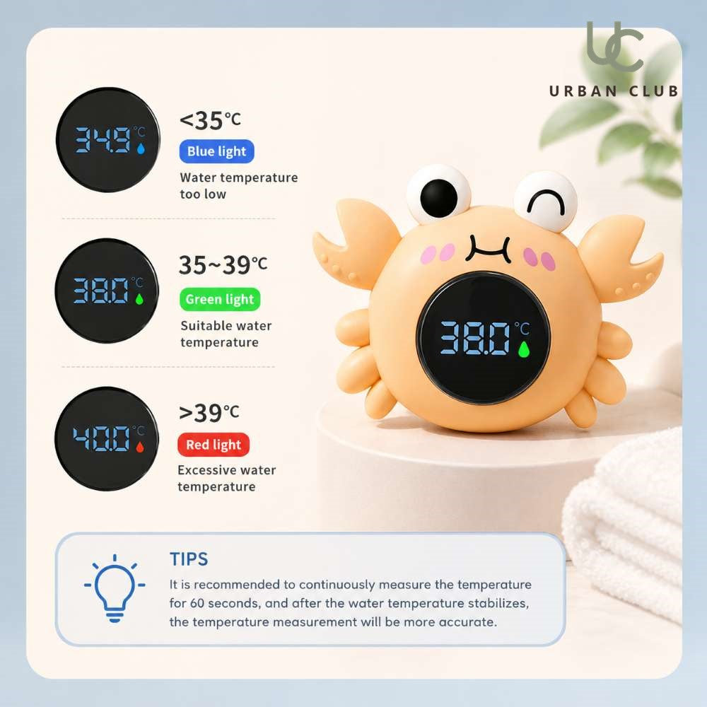 Automatic Bath Thermometer with Digital Display