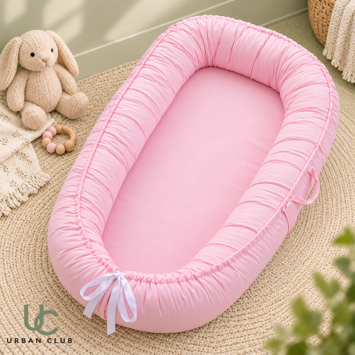 SnuggleNest Baby Lounger in Pink