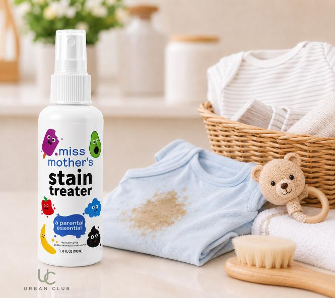 LittleSprout Stain Rescue lifestyle shot with baby clothing